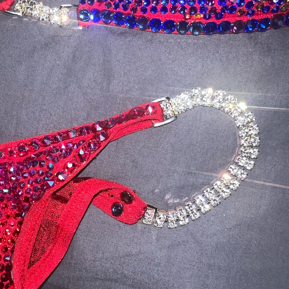 Sequin Bikini Set - Red - image 7